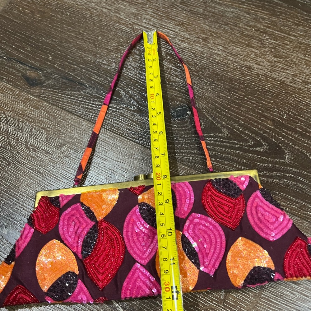 Santi beaded with sequence Colorful Patterned Clutch Bag - Picture 3 of 10